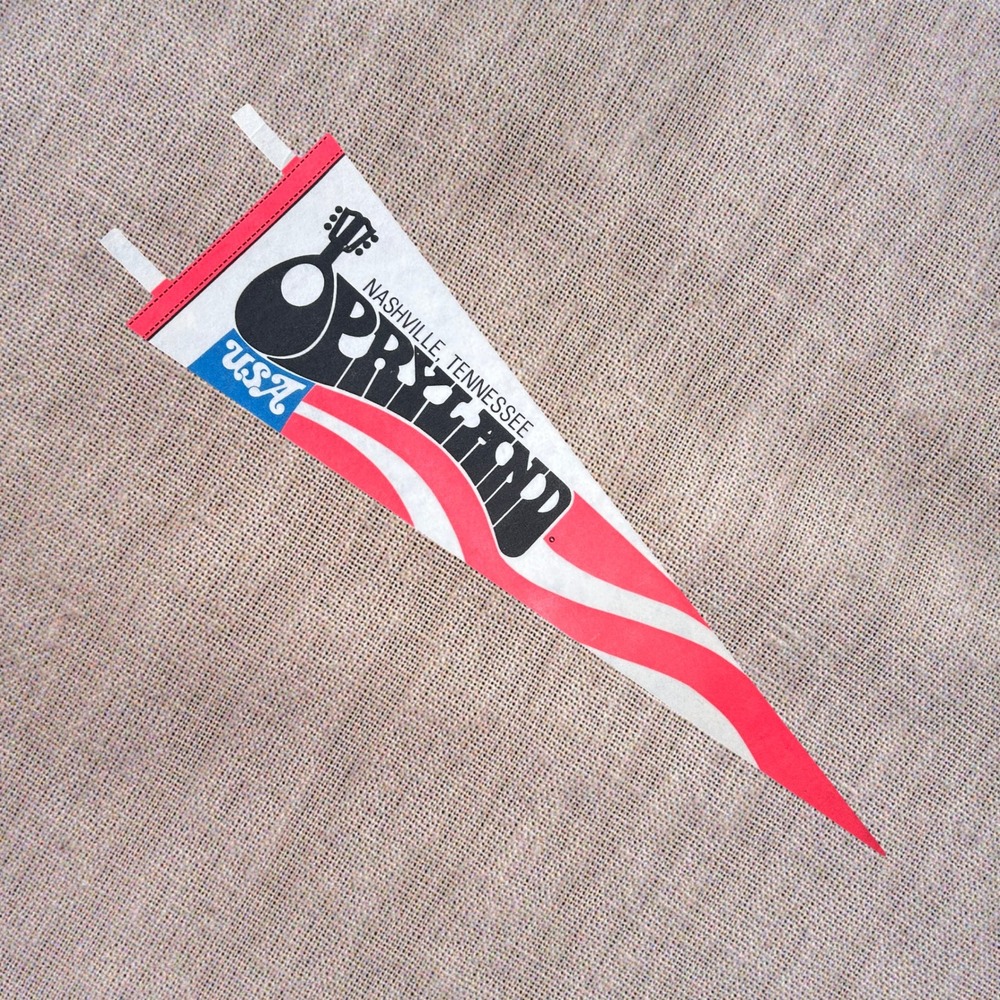 Vintage 70s Felt Grand Ole Opry Souvenir Pennant Nashville TN